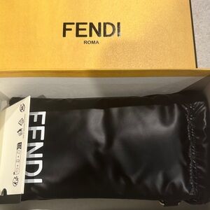 Fendi Gold and Black Men's Glasses Case
